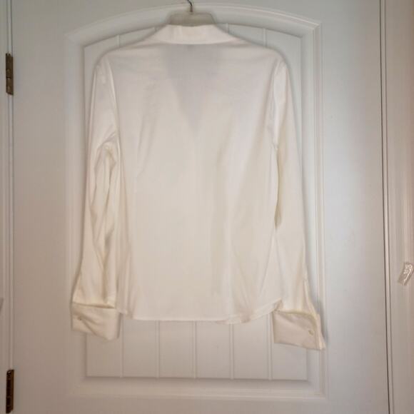 Lafayette 148 Pintuck Button Down Blouse Women's Sz 10 - Picture 4 of 11